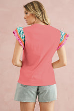 Load image into Gallery viewer, Contrast Ricrac Floral Sleeve Top