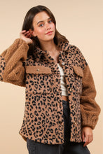 Load image into Gallery viewer, VERY J Fuzzy Leopard Button Down Long Sleeve Jacket