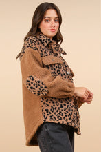 Load image into Gallery viewer, VERY J Fuzzy Leopard Button Down Long Sleeve Jacket