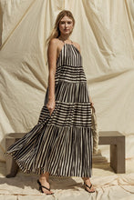 Load image into Gallery viewer, Sleeveless Stripe Maxi Tiered Dress
