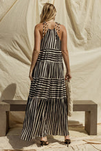 Load image into Gallery viewer, Sleeveless Stripe Maxi Tiered Dress
