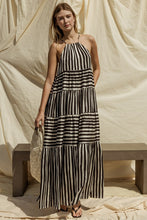 Load image into Gallery viewer, Sleeveless Stripe Maxi Tiered Dress
