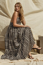 Load image into Gallery viewer, Sleeveless Stripe Maxi Tiered Dress
