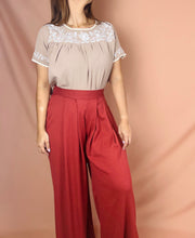 Load image into Gallery viewer, Short Sleeve Embroidered Blouse
