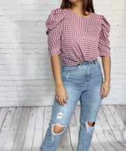 Load image into Gallery viewer, Polka-Dot-Puff-Sleeve
