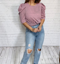 Load image into Gallery viewer, Polka-Dot-Puff-Sleeve
