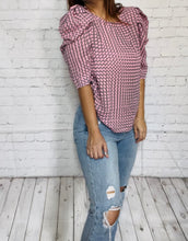 Load image into Gallery viewer, Polka-Dot-Puff-Sleeve

