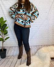 Load image into Gallery viewer, Aztec Sweater Mocha Multi
