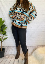 Load image into Gallery viewer, Aztec Sweater Mocha Multi
