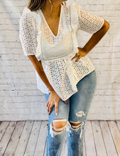 Load image into Gallery viewer, EYELET RUFFLE TOP

